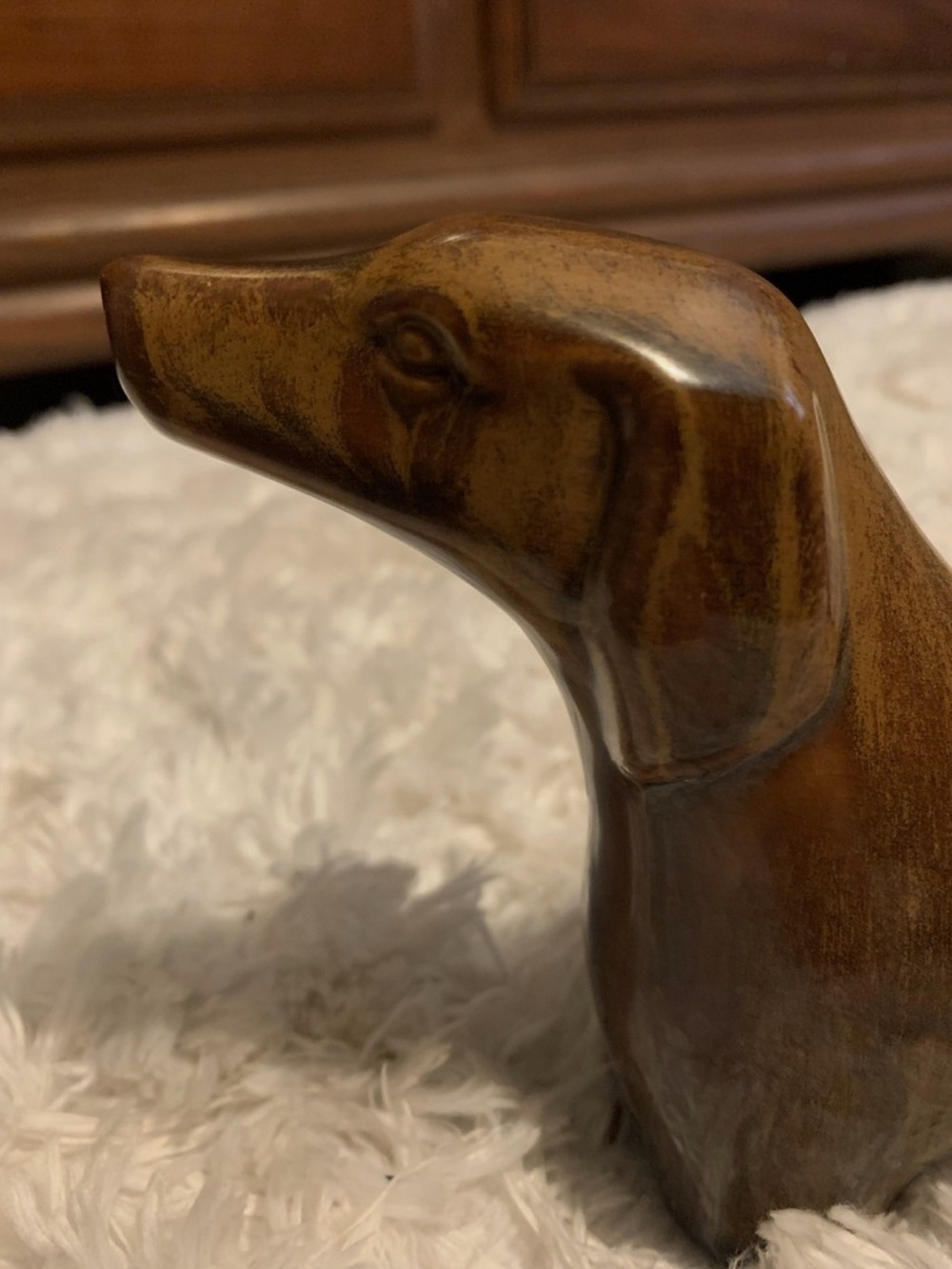 Vintage Mid Century Brown 13" Long Pottery Dachshund Weenie Dog Figurine EC - Picture 5 of 7
